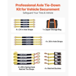 VEVOR Σετ Δεσίματος Τροχών με Ιμάντα ρυμούλκησης Άξονα, Αντοχή 4540... VEVOR Σετ Δεσίματος Τροχών με Ιμάντα ρυμούλκησης Άξονα, Αντοχή 4540...