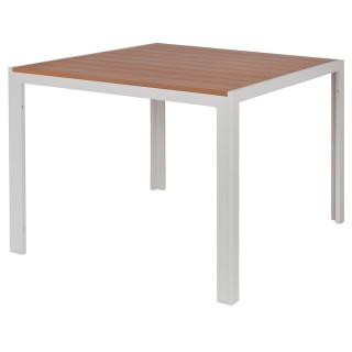 Galileo Τραπέζι εξωτερικού χώρου τετράγωνο 90x90 cm με σανίδες σε α...