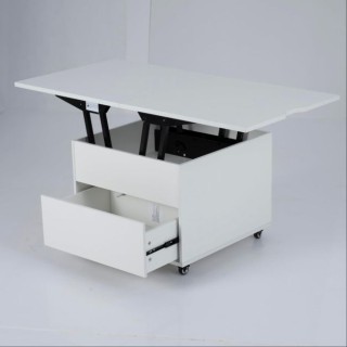 Costway Πτυσσόμενο Τραπέζι Καφέ με Ρυθμιζόμενη Επιφάνεια & Κρυφό Απ...