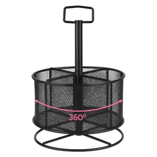 Maaleo Περιστρεφόμενος Μεταλλικός Οργανωτής Γραφείου Μαύρο με 4 Δι... Maaleo Περιστρεφόμενος Μεταλλικός Οργανωτής Γραφείου Μαύρο με 4 Δι...