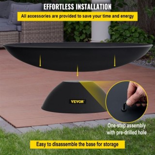 VEVOR Στρογγυλή Εστία Φωτιάς 30, Χυτοσίδηρος, Μαύρη  WXHPYCHSYT305A...