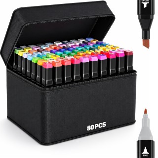 BAKAJI Σετ 80 Διπλοί Μαρκαδόροι με Λεπτή και Χοντρή Μύτη σε Τσάντα ... BAKAJI Σετ 80 Διπλοί Μαρκαδόροι με Λεπτή και Χοντρή Μύτη σε Τσάντα ...