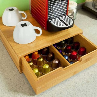 BAKAJI Ξύλινος Διοργανωτής από Μπαμπού με 1 Συρτάρι για Κάψουλες Κ... BAKAJI Ξύλινος Διοργανωτής από Μπαμπού με 1 Συρτάρι για Κάψουλες Κ...