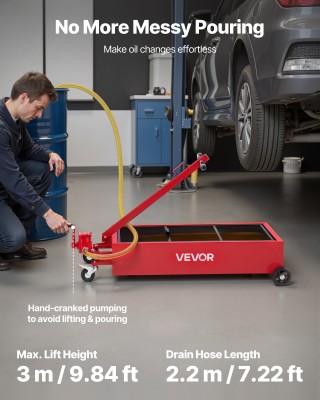 VEVOR Οριζόντια Κάσα Στραγγίσματος Λαδιού 75.7 L με Χειροκίνητη Αντ... VEVOR Οριζόντια Κάσα Στραγγίσματος Λαδιού 75.7 L με Χειροκίνητη Αντ...