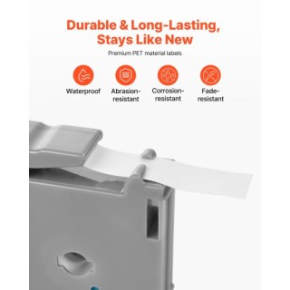 VEVOR Ταινία Ετικετογράφου 4 Πακέτα 12 mm Μαύρο σε Λευκό Ανταλλακτι... VEVOR Ταινία Ετικετογράφου 4 Πακέτα 12 mm Μαύρο σε Λευκό Ανταλλακτι...