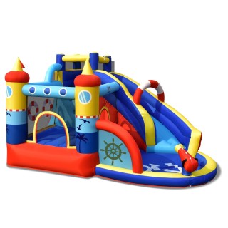 Costway Φουσκωτό Κάστρο Άλματος Πλοίο με Φυσητήρα 450W για Παιδιά σ...