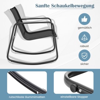 Costway Σετ Επίπλων Κήπου 4 Τεμαχίων με Απαλή Κίνηση Κούνιας για 4 ...