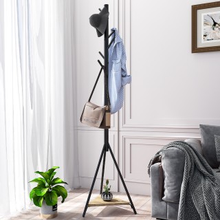 BAKAJI Μαύρη κρεμάστρα δαπέδου εξοικονόμησης χώρου με 6 γάντζους κ... BAKAJI Μαύρη κρεμάστρα δαπέδου εξοικονόμησης χώρου με 6 γάντζους κ...