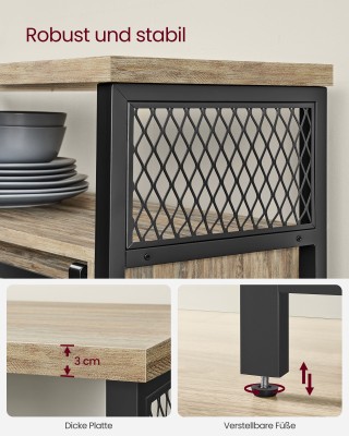 VASAGLE Μπουφές με Συρόμενες Πόρτες, Ρυθμιζόμενα Ράφια, Τυρκουάζ/Κα... VASAGLE Μπουφές με Συρόμενες Πόρτες, Ρυθμιζόμενα Ράφια, Τυρκουάζ/Κα...