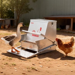 VEVOR Αυτόματη Ταΐστρα Κοτόπουλων 18.14 kg, Αδιάβροχη με Κλείδωμα, ...