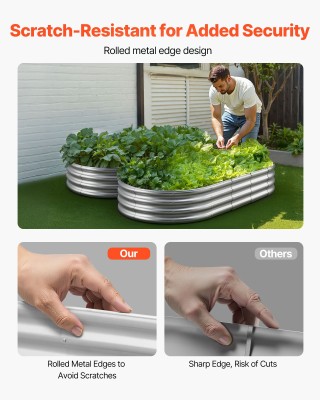 VEVOR Μεταλλικό Υψωμένο Κρεβάτι Κήπου 1.8 x 0.9 x 0.3m Γαλβανισμένο... VEVOR Μεταλλικό Υψωμένο Κρεβάτι Κήπου 1.8 x 0.9 x 0.3m Γαλβανισμένο...