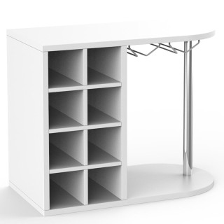 BAKAJI  Ράφι Μπαρ Κάβα Κρασιού Τοίχος Ξύλο Κελάρι 8 Θέσεις + Θήκη Π...