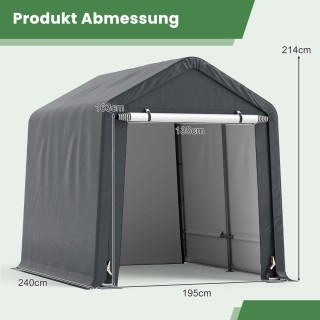 Costway Πολυλειτουργική Αποθήκη Εξωτερικού Χώρου με Μεταλλικό Σκελε...