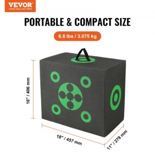 VEVOR Στόχος Τοξοβολίας 16x18, Φορητός με Λαβή, Μαύρο FZBXK16X18X1... VEVOR Στόχος Τοξοβολίας 16x18, Φορητός με Λαβή, Μαύρο FZBXK16X18X1...