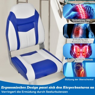 Costway Πτυσσόμενο Κάθισμα Σκάφους με Εργονομική Πλάτη και Ανθεκτι... Costway Πτυσσόμενο Κάθισμα Σκάφους με Εργονομική Πλάτη και Ανθεκτι...