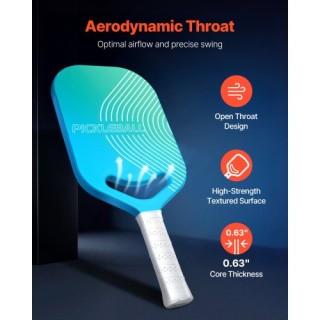 VEVOR Επαγγελματική Ρακέτα Πίκλεμπολ από Ανθρακονήματα με Κυψελωτό ...