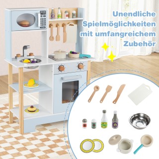 Costway Παιδική Κουζίνα με Φούρνο Μικροκυμάτων, Εστία, Στεγνωτήριο ...