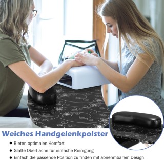 Costway Φορητό Μαύρο Τραπέζι Μανικιούρ με Στήριγμα Καρπού και Θήκη ... Costway Φορητό Μαύρο Τραπέζι Μανικιούρ με Στήριγμα Καρπού και Θήκη ...