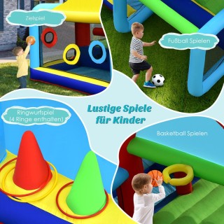 Costway Φουσκωτό Κάστρο Αναπήδησης με διπλές τσουλήθρες εξωτερικού ...