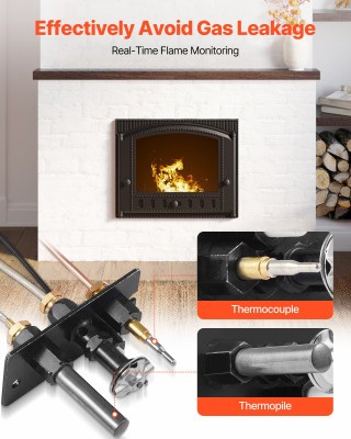 VEVOR Σύστημα Φλόγας Τζακιού Φυσικού Αερίου, Συμβατότητα με Lennox,...