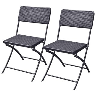 BAKAJI Σετ 2 Πτυσσόμενες Καρέκλες από Πολυρατάν Λευκό για Εξωτερικ... BAKAJI Σετ 2 Πτυσσόμενες Καρέκλες από Πολυρατάν Λευκό για Εξωτερικ...