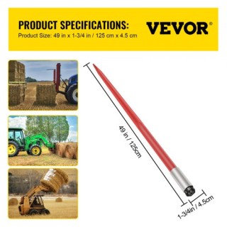 Δόρυ Σανό VEVOR 49 4500 lbs για Τρακτέρ & Φορτωτές  CM45X1250-4500H...