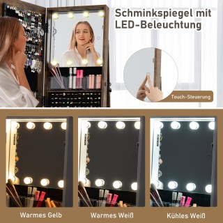 Costway Περιστρεφόμενη 360° Ντουλάπα Κοσμημάτων με Ολόσωμο Καθρέφτη... Costway Περιστρεφόμενη 360° Ντουλάπα Κοσμημάτων με Ολόσωμο Καθρέφτη...