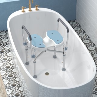 HOMCOM Καρέκλα Ντους με Αυλακωτό Κάθισμα και Μπράτσα, Ρυθμιζόμενο ... HOMCOM Καρέκλα Ντους με Αυλακωτό Κάθισμα και Μπράτσα, Ρυθμιζόμενο ...