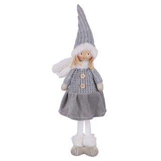 Galileo Χριστουγεννιάτικη κούκλα με μακριά πόδια και κασκόλ υψ. 52 ...