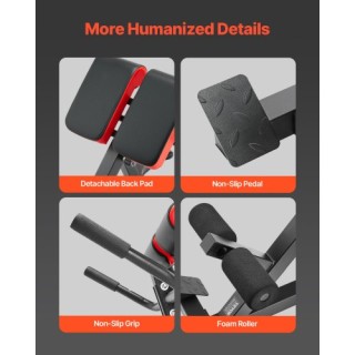 VEVOR Πολυλειτουργικός Ρωμαϊκός Πάγκος Υπερέκτασης WDKLMYAXBDLBQVTDRV0