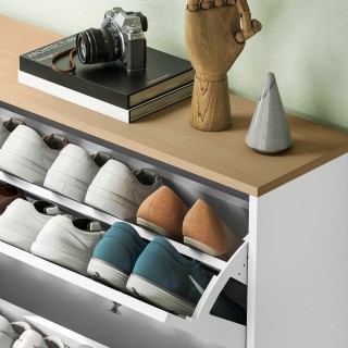 HOMCOM Λεπτή Παπουτσοθήκη με 4 Πτυσσόμενα Συρτάρια και Ρυθμιζόμενα ... HOMCOM Λεπτή Παπουτσοθήκη με 4 Πτυσσόμενα Συρτάρια και Ρυθμιζόμενα ...