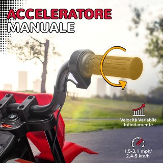 AIYAPLAY  Ηλεκτρική Μοτοσικλέτα για Παιδιά με Ροδάκια και Δείκτη Φό...