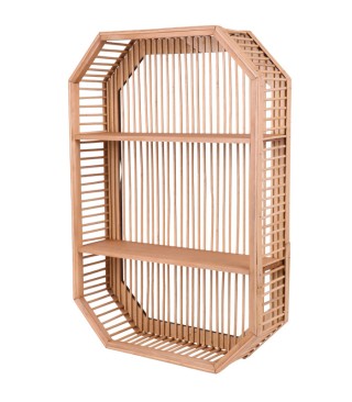 Επιτοίχια Ξύλινη Ραφιέρα με 2 Ράφια 44x12x62 cm Natural Living 225213 Επιτοίχια Ξύλινη Ραφιέρα με 2 Ράφια 44x12x62 cm Natural Living 225213