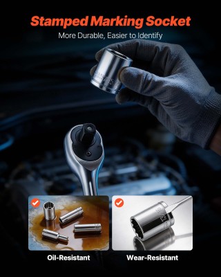 VEVOR Σετ Μηχανικών Εργαλείων 314 Τεμαχίων: Μετρικά Καρυδάκια, Κλει...