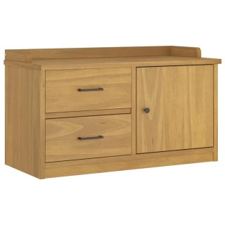 vidaXL Ξύλινο Παγκάκι Χωλ με Αποθηκευτικό Χώρο και Φινίρισμα Καρυδι...