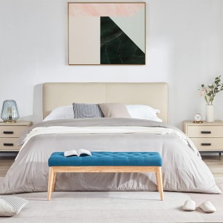 Shally Dogan  Κασετίνα Πουφ Οθωμανική Μπλε Είσοδος Πάγκος Υψηλής Πυ...