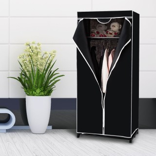 Costway Υφασμάτινη Ντουλάπα με Ράφια και Κρεμάστρα - Εύκολη Συναρμ... Costway Υφασμάτινη Ντουλάπα με Ράφια και Κρεμάστρα - Εύκολη Συναρμ...