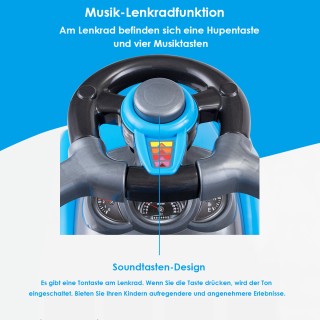 Costway Παιδικό Αυτοκίνητο 3 σε 1 με Αποσπώμενη Λαβή & Προστατευτικ...