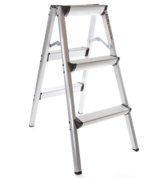 Αλουμινένια σκάλα 3 Σκαλοπατιών Διπλής Όψης 150kg M85591 MAR-POL Αλουμινένια σκάλα 3 Σκαλοπατιών Διπλής Όψης 150kg M85591 MAR-POL