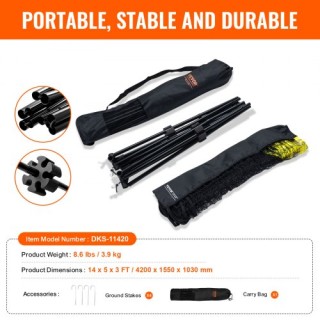 Ρυθμιζόμενο Δίχτυ VEVOR για Μπάντμιντον, Βόλεϊ & Πικλμπολ  ZCGDZYMQ...