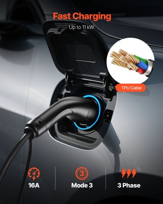 VEVOR Καλώδιο Προέκτασης Φορτιστή EV 10m, 16A | Τύπος 2, 11kW, IP65... VEVOR Καλώδιο Προέκτασης Φορτιστή EV 10m, 16A | Τύπος 2, 11kW, IP65...