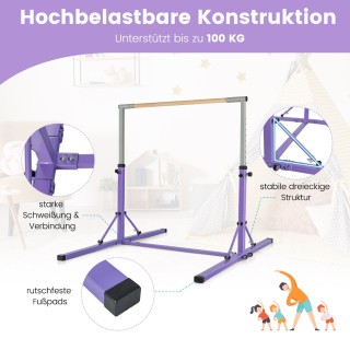 Costway Ανθεκτική και Σταθερή Γυμναστική Μπάρα για Παιδιά με Ρυθμιζ...