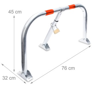 BAKAJI Αναδιπλούμενη Μπάρα Στάθμευσης Αυτοκινήτου με Κλειδαριά και ...