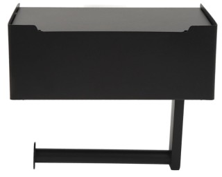 Κρεμάστρα χαρτιού υγείας με ράφι για μαντηλάκια, μαύρο loft WC 5907... Κρεμάστρα χαρτιού υγείας με ράφι για μαντηλάκια, μαύρο loft WC 5907...