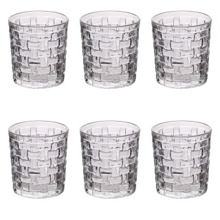 Villa DEste Σετ 6 ποτήρια νερού από γυαλί 275 ml με σχέδιο πλέξης ... Villa DEste Σετ 6 ποτήρια νερού από γυαλί 275 ml με σχέδιο πλέξης ...