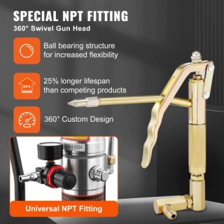 VEVOR Αντλία Γράσου, Πνευματική με Πιστόλι 360° και Σωλήνα 13 ft  H...