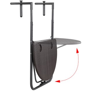 Τραπέζι Μπαλκονιού Πτυσσόμενο Μεταλλικό και Πολυρατάν 60 x 64 x 83,... Τραπέζι Μπαλκονιού Πτυσσόμενο Μεταλλικό και Πολυρατάν 60 x 64 x 83,...