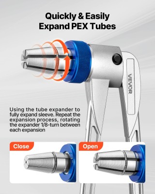 VEVOR Κιτ Χειροκίνητου Διαστολέα Σωλήνων PEX για 9,52 mm, 12,7 mm, ...