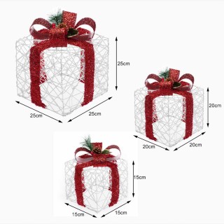 BAKAJI Σετ 3 Φωτεινά Πακέτα Δώρων Χριστουγέννων Διακόσμηση Εσωτερι... BAKAJI Σετ 3 Φωτεινά Πακέτα Δώρων Χριστουγέννων Διακόσμηση Εσωτερι...