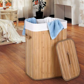 BAKAJI Πτυσσόμενο Καλάθι Απλύτων από Μπαμπού και Ύφασμα με Χειρολα... BAKAJI Πτυσσόμενο Καλάθι Απλύτων από Μπαμπού και Ύφασμα με Χειρολα...